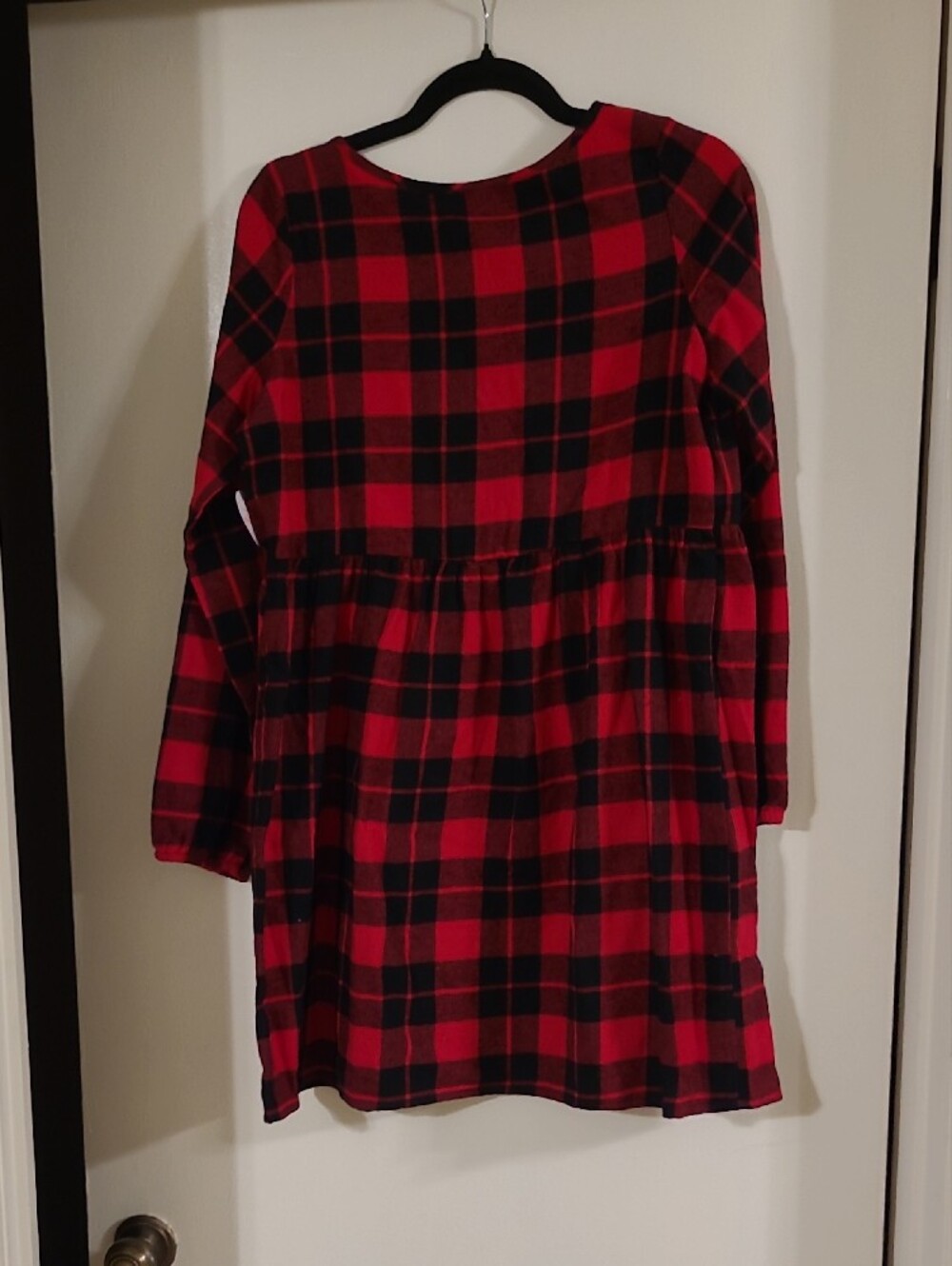 The Children's Place Red and Black Plaid Button-Front Kids Dress - Picture 4 of 4